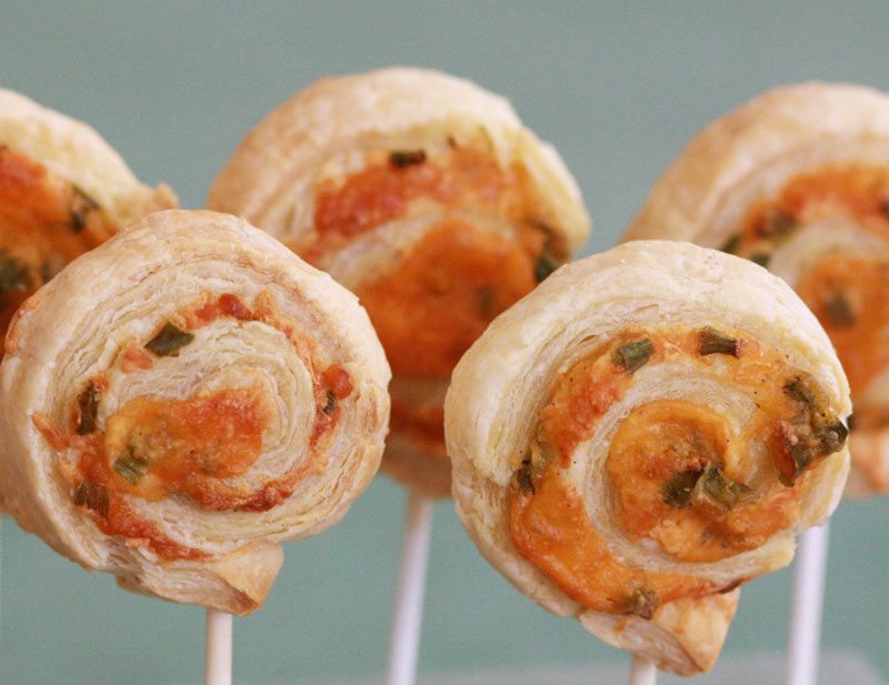 Treats on a Stick | Cheddar Pinwheels