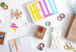 Spring Washi Tape Gift Wrapping: Custom Gift Tags