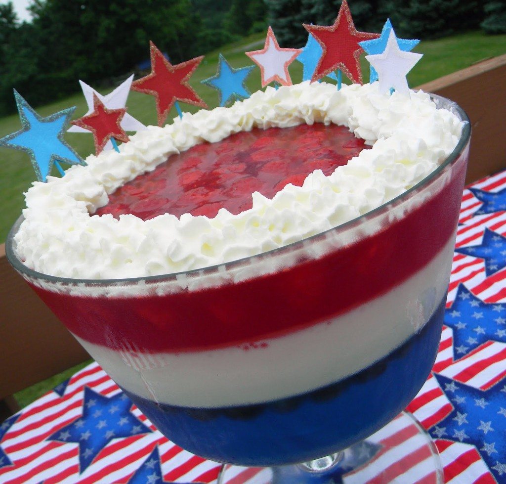 Red, White and Blue Trifle