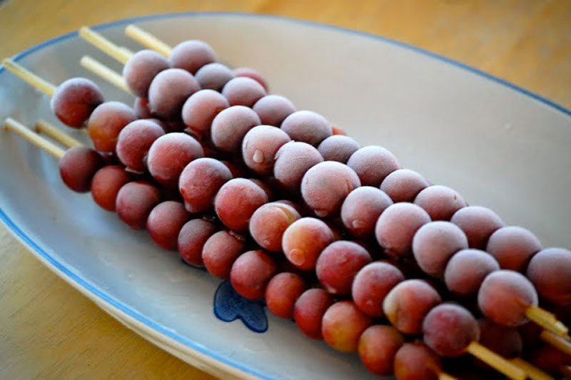 Treats on a Stick Frozen Grapes