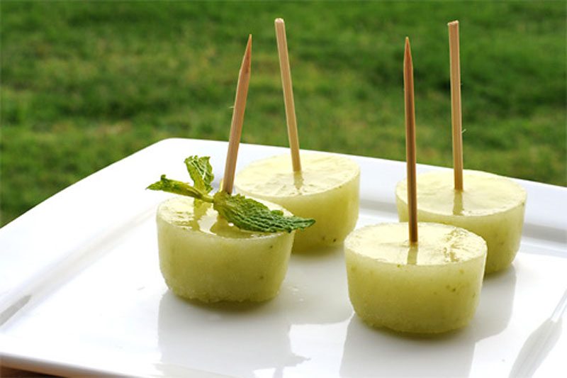 Cucumber-Lime Pops With Gin