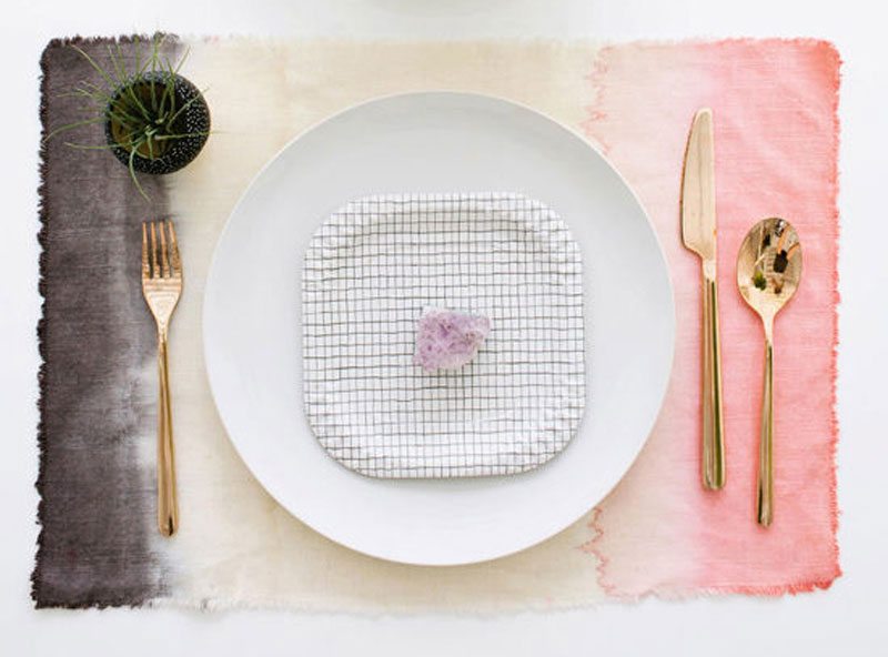 dip dye placemats