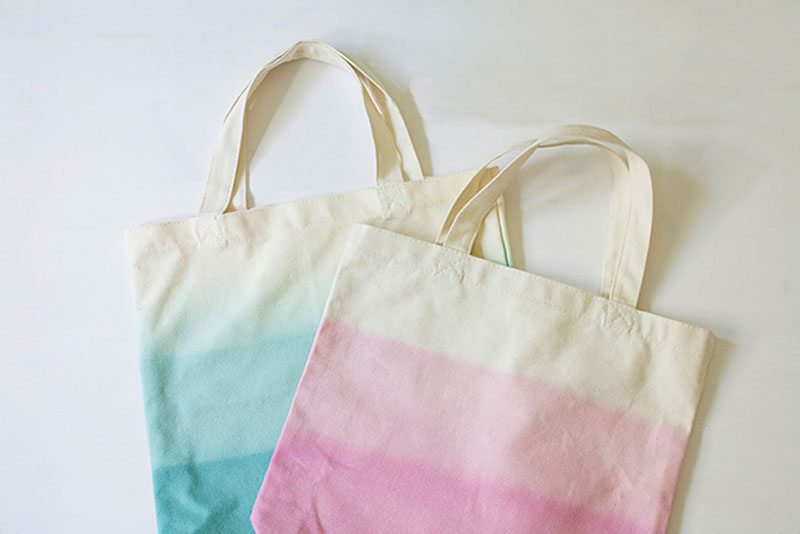 dip dyed canvas tote