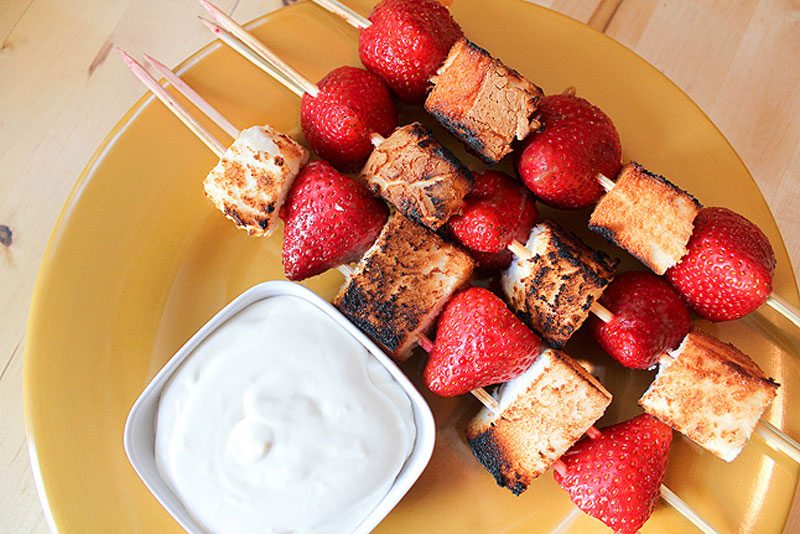 Grilled Strawberry Shortcake Kebabs