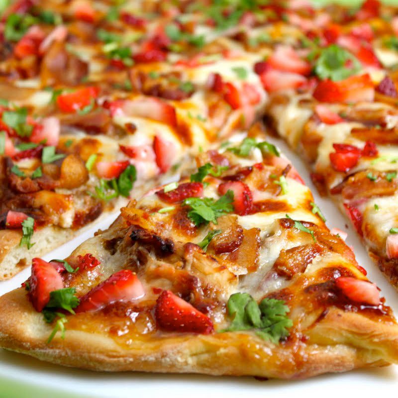 Strawberry Balsamic Pizza With Chicken and Bacon