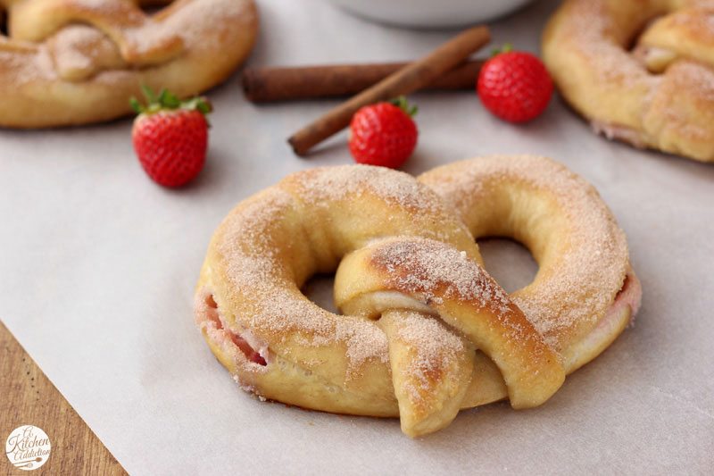 Strawberry Stuffed Pretzels