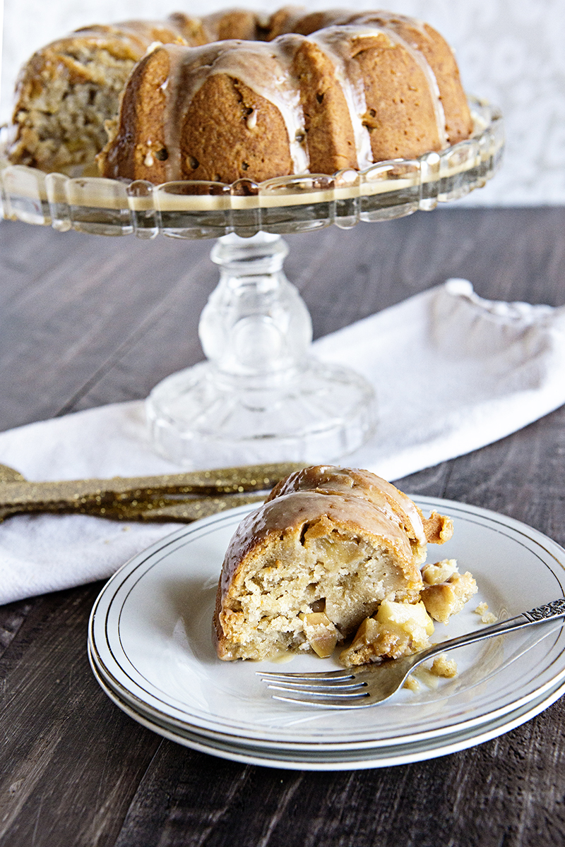 Caramel Apple Bundt Cake with Caramel Glaze