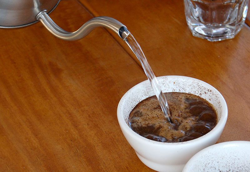 Water our over coffee grounds