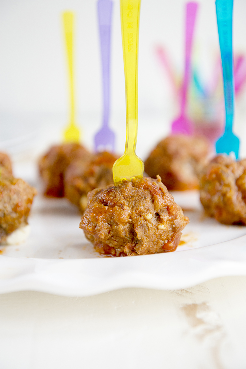 Bacon Cheeseburger Party Meatballs