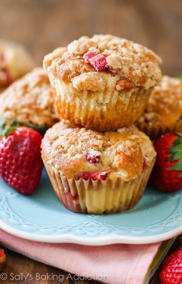 Strawberry Cheesecake Muffins | Sally's Baking Addiction