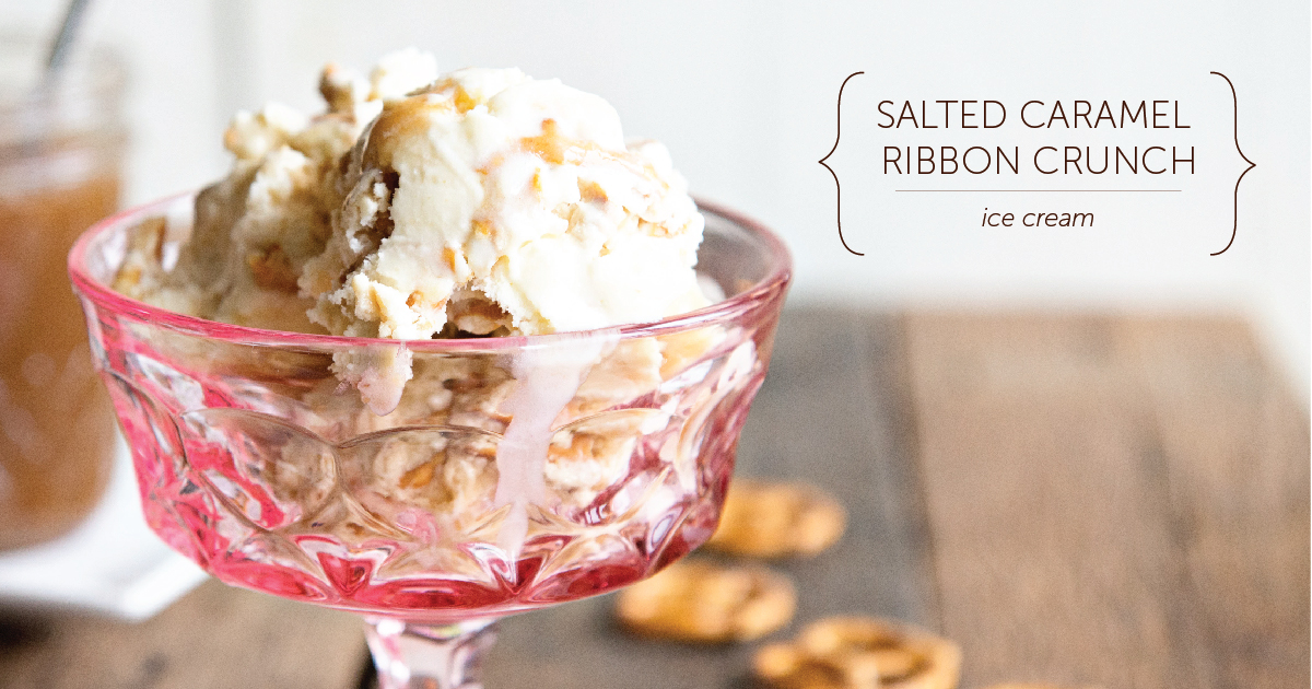 Salted Caramel Ribbon Crunch Ice Cream Shari's Berries
