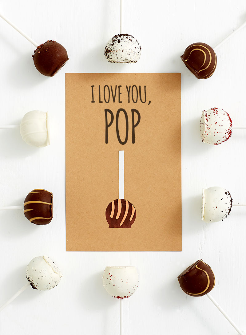 Pun Father's Day Cards For Dad - I Love You, Pop