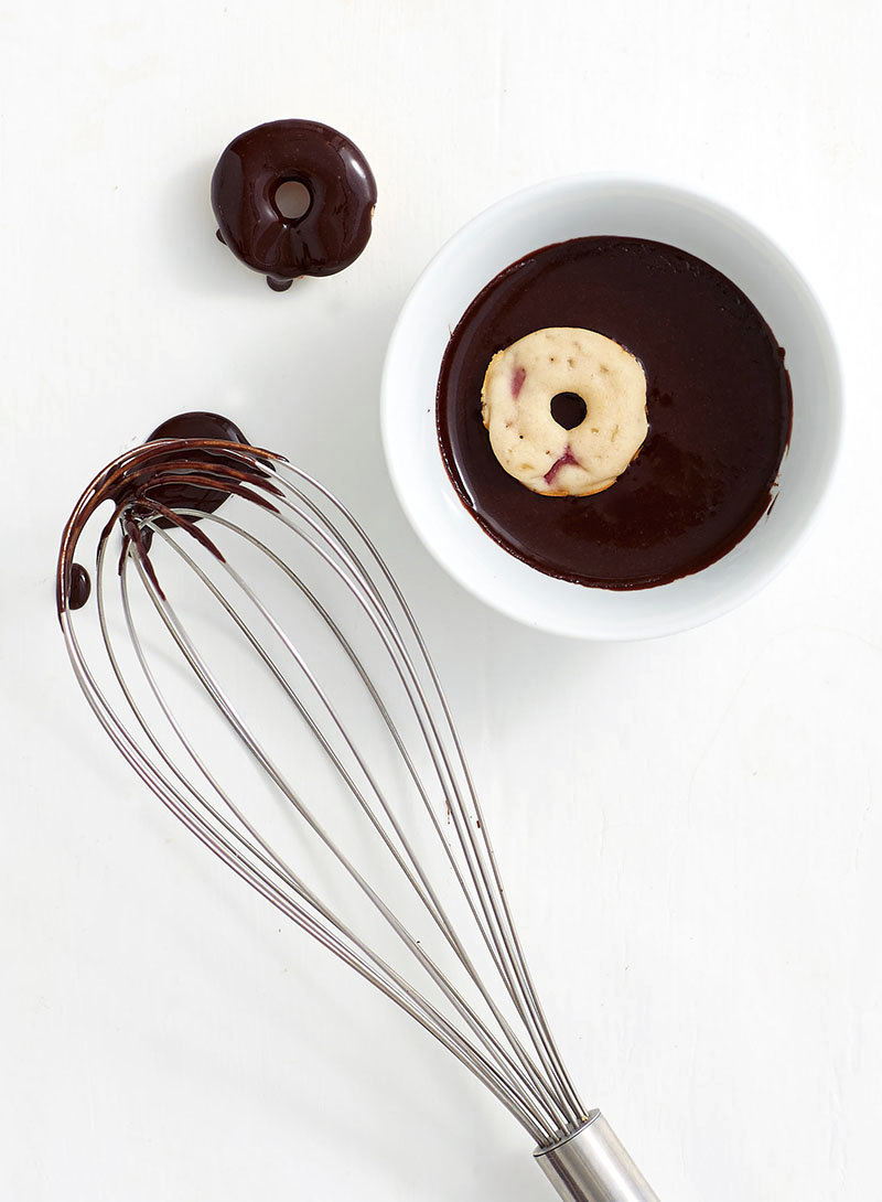 Mini Chocolate-Covered Strawberry Donuts