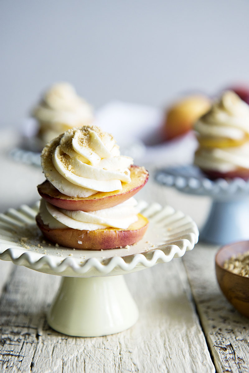 Grilled Peach Cheesecake Stack Dessert