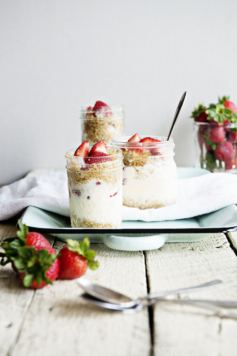 Lemonade Ice Cream with Strawberries Parfait Recipe