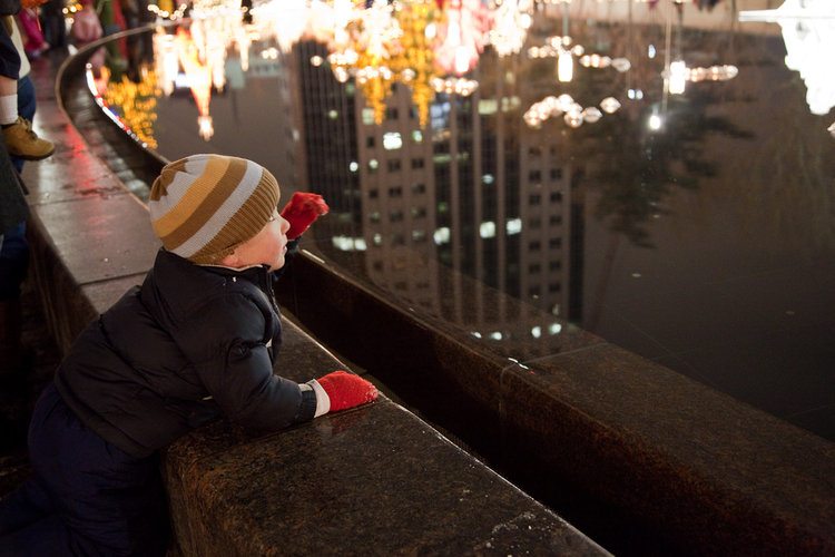 Christmas lights in Temple Square