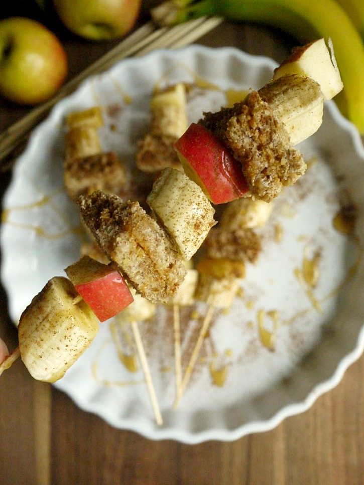 apple banana peanut butter sandwich sticks