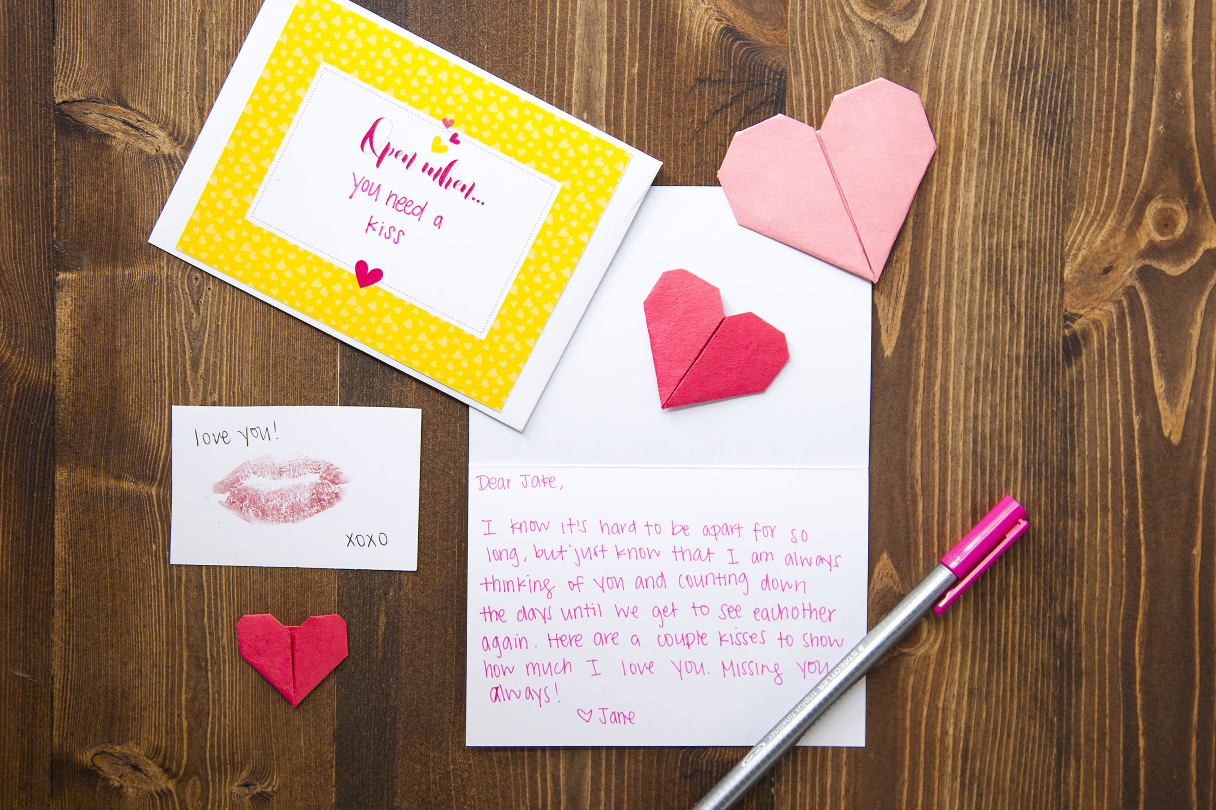 What to put inside open when letters for your boyfriend