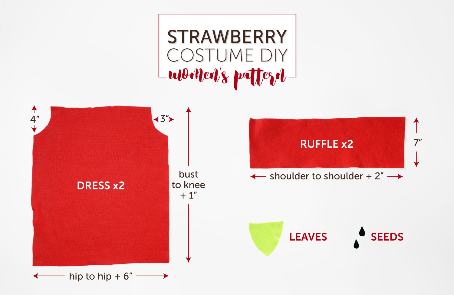 DIY Strawberry Costumes for the Whole Family