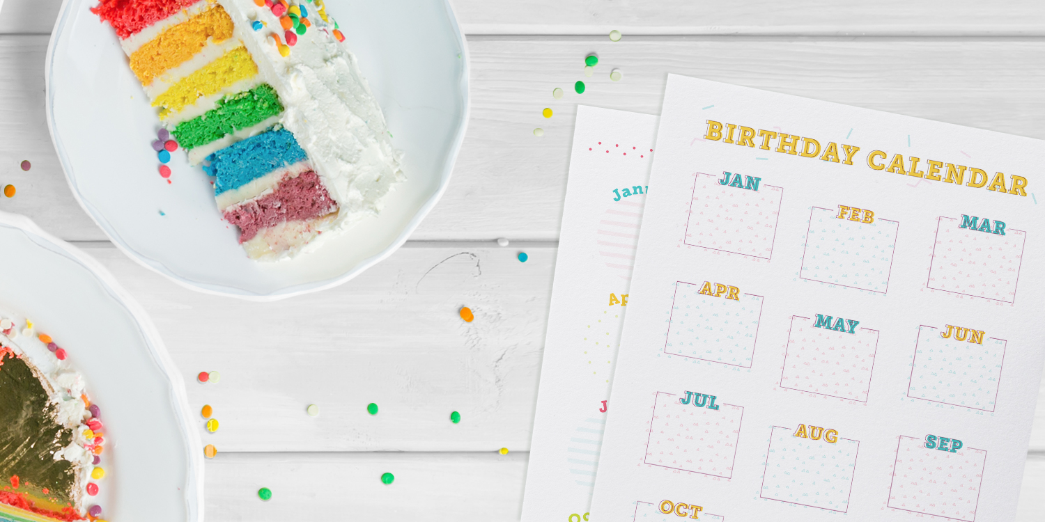 6 Printable Birthday Calendar Templates Shari