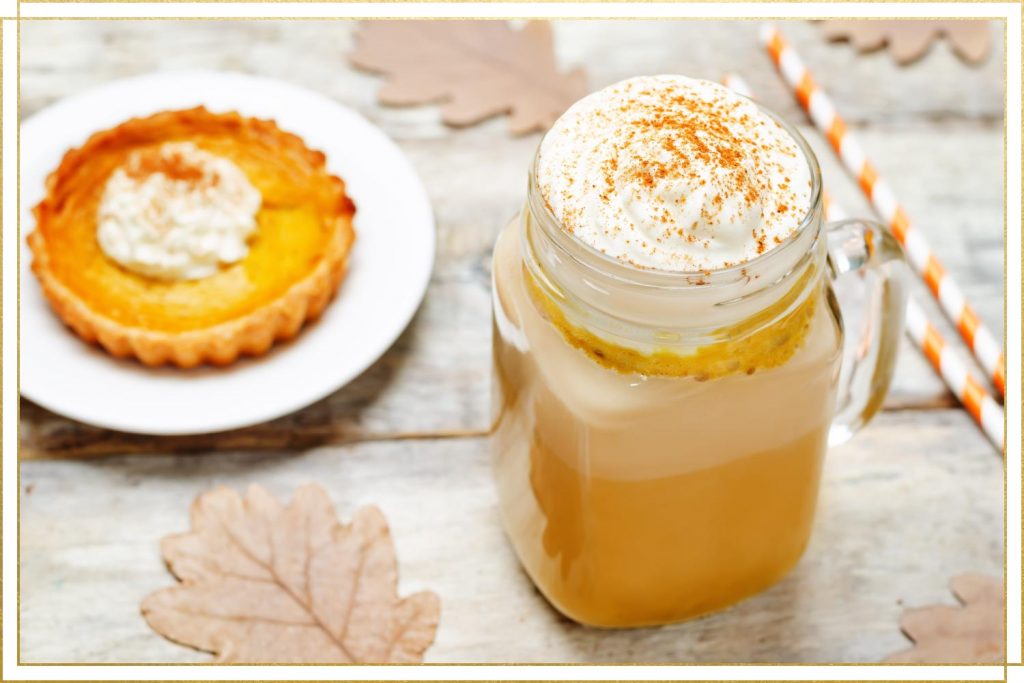 pumpkin spice dessert and drink