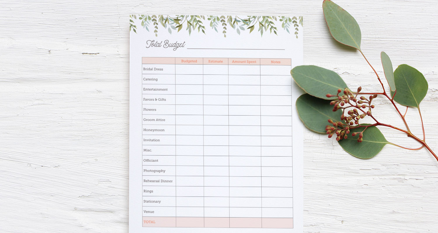 wedding budget planner