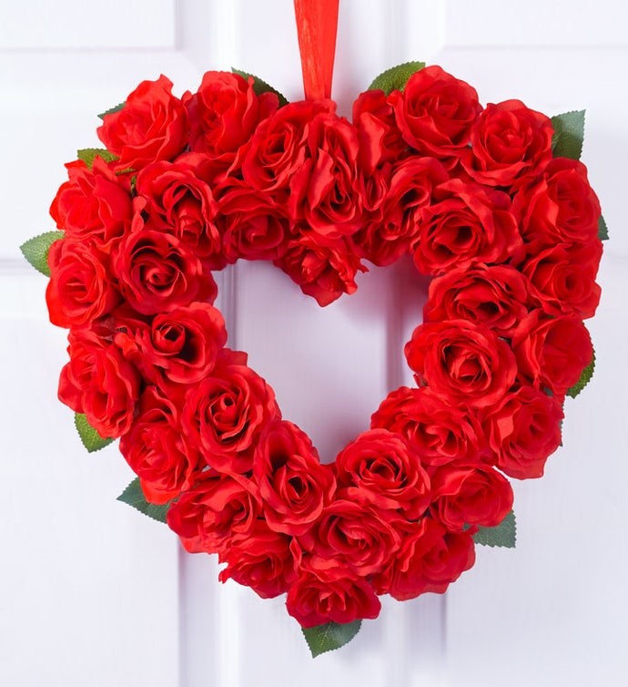 heart rose wreath