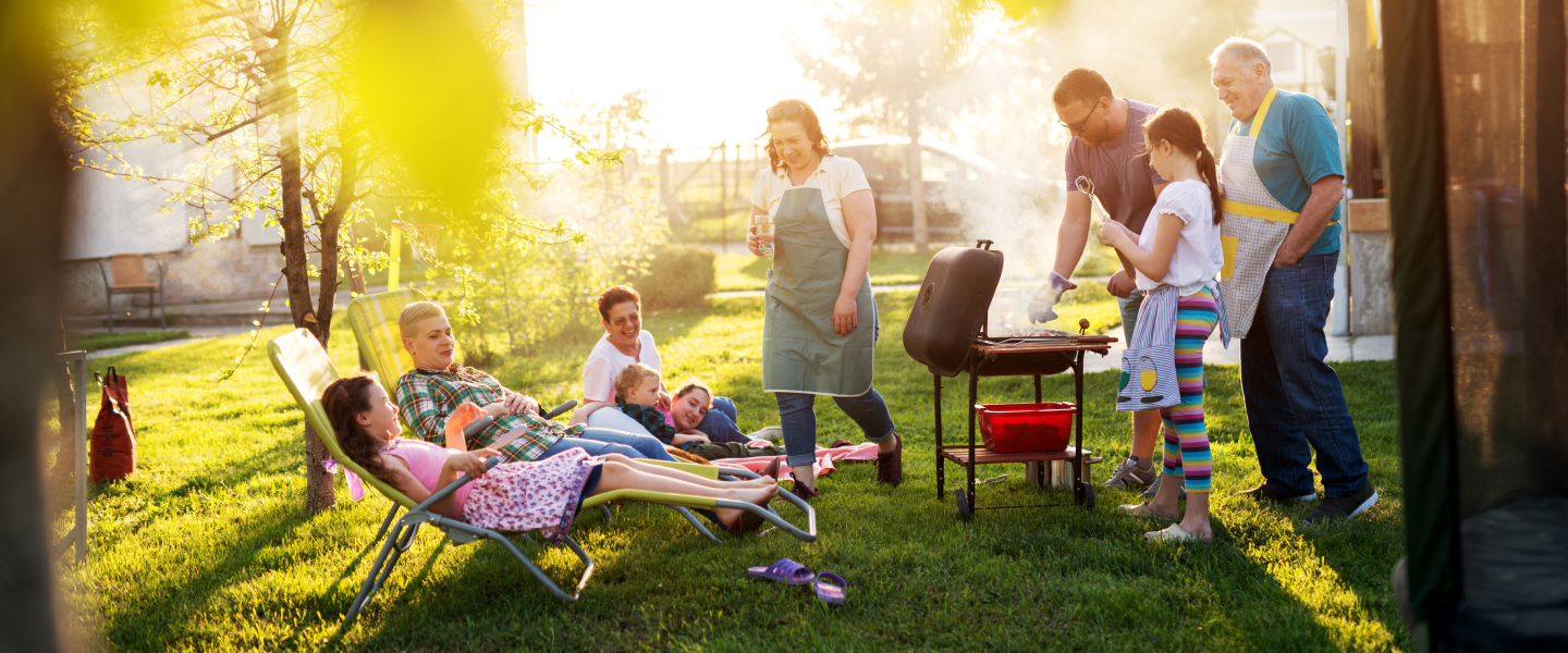 family at bbq