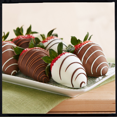 Drizzled strawberries
