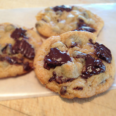 Chocolate covered potato chip cookies