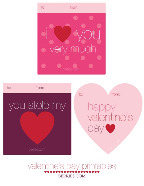Valentine's Day Cards printables