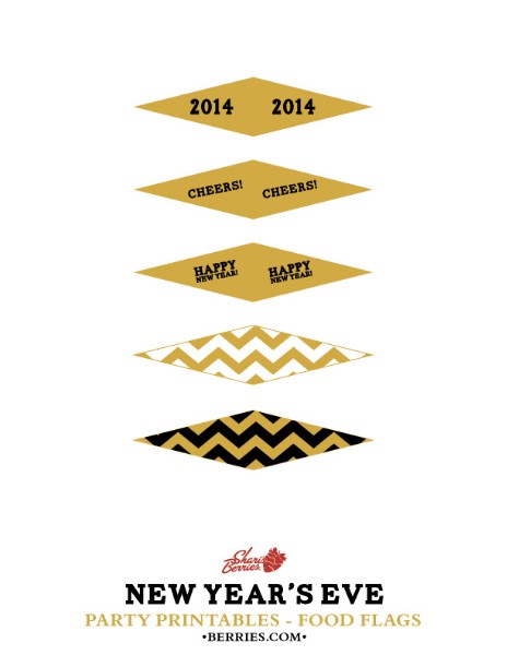 Happy New Year Food Flags Happy New Year Food Flags