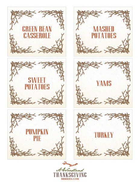 Thanksgiving Printable Menu Cards 1