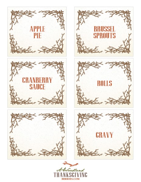 Thanksgiving Printable Menu Cards 2