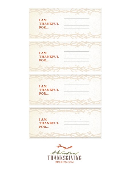 Thanksgiving Printable Thankful For Cards
